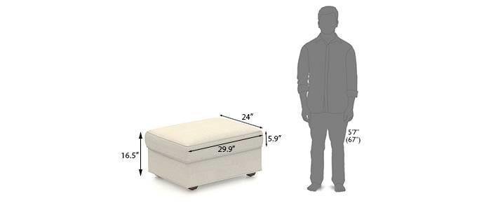 Austin Ottoman - Dark Brown - Image 3