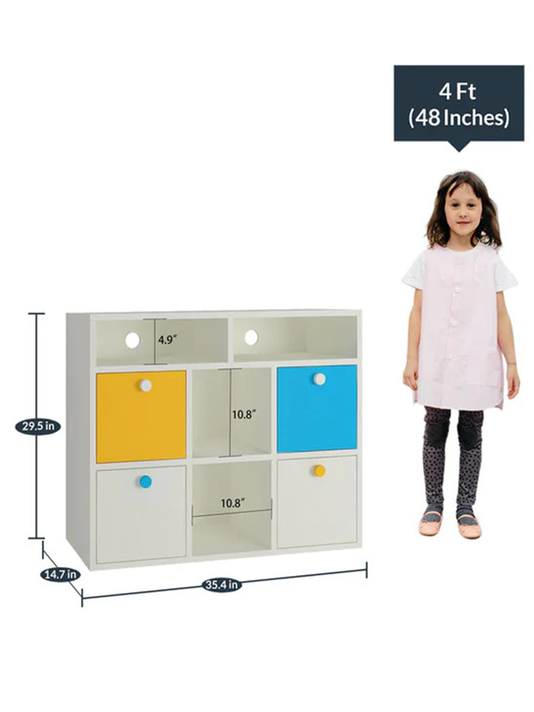 Oliwia Standard Kids Storage Cabinet in Yellow & Blue Colour - Image 2