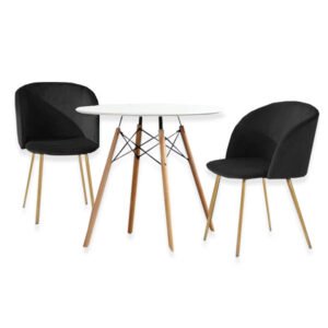 Birch Dining Set - Black white