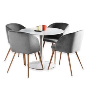 Nickle Dining Set - Grey and White