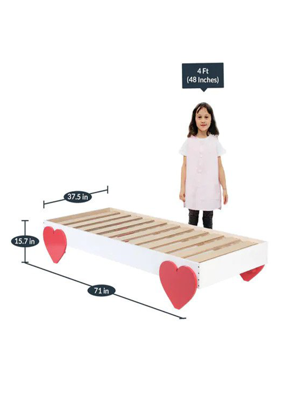 Cricklae Birch Wood Single Bed in White - Image 3