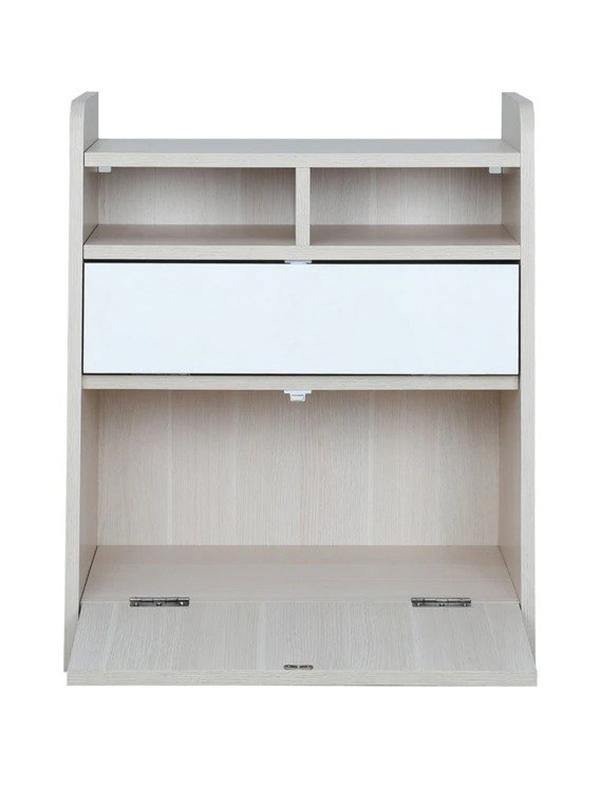 Axess Kids Wall Mounted Study Table in White & Mellow Green Colour