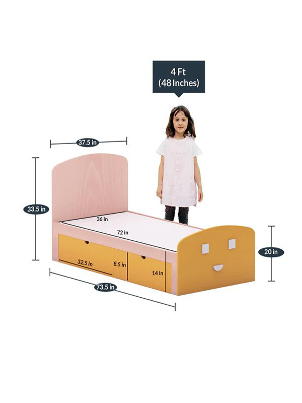 Alexander Single Bed with storage in Yellow - Image 5