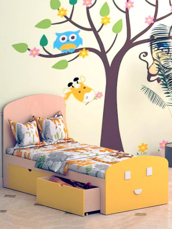 Alexander Single Bed with storage in Yellow - Image 3