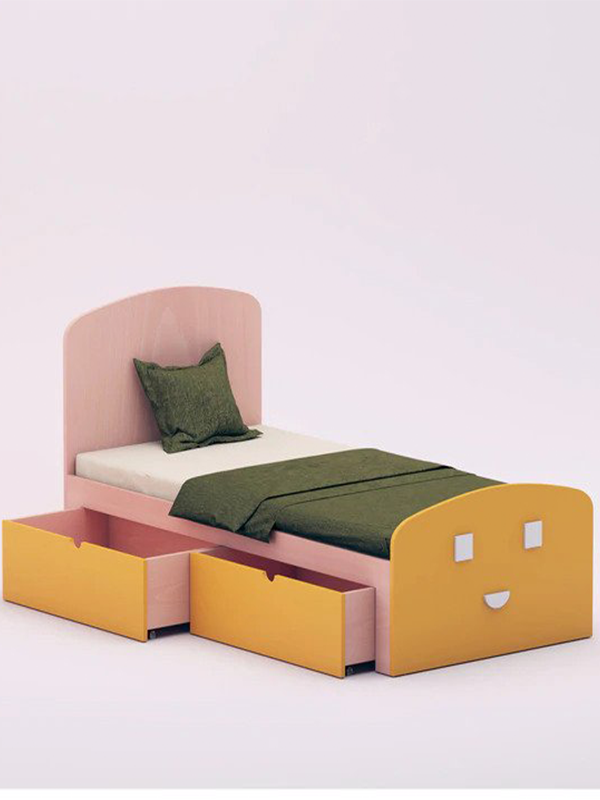 Alexander Single Bed with storage in Yellow - Image 2