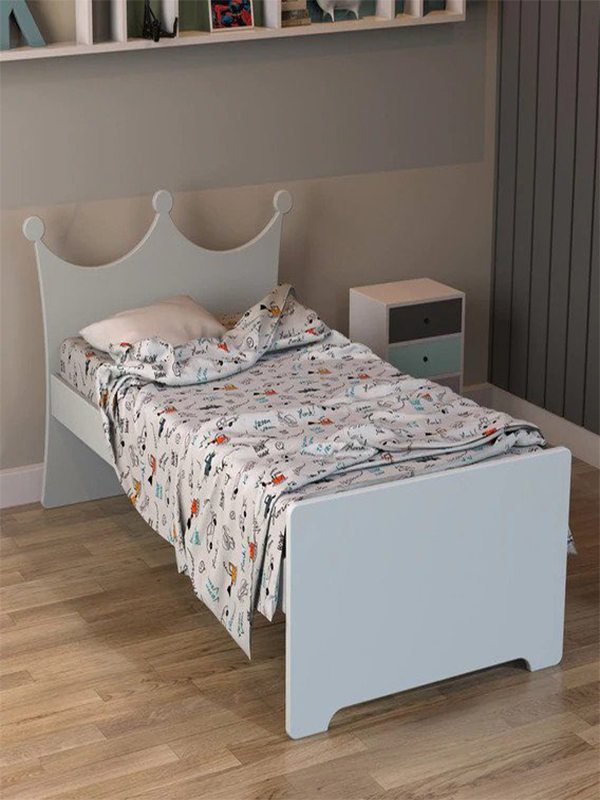 Bolic Crown Panel Bed in Grey - Image 2