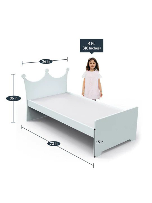 Bolic Crown Panel Bed in Grey - Image 4
