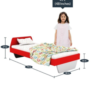 Nola Birch Wood Bed in Red