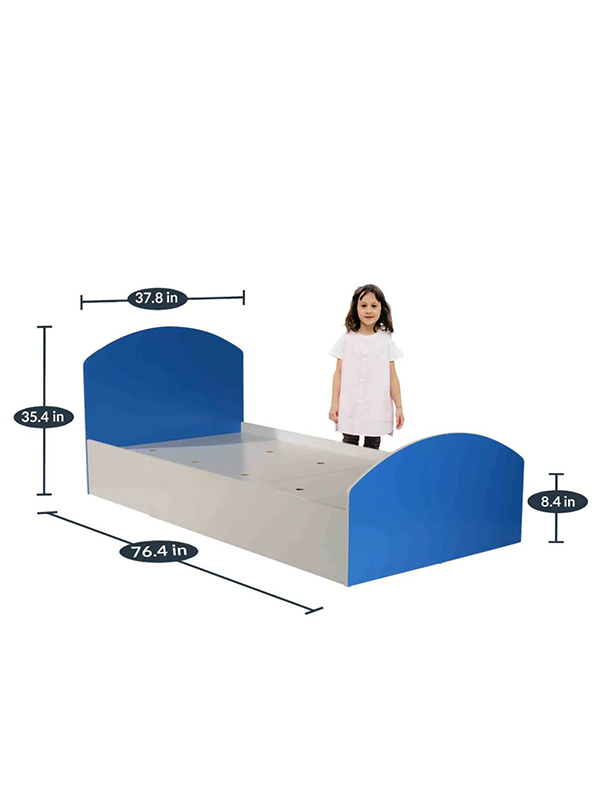 Dolly Splash Bed in White & Blue Finish - Image 4