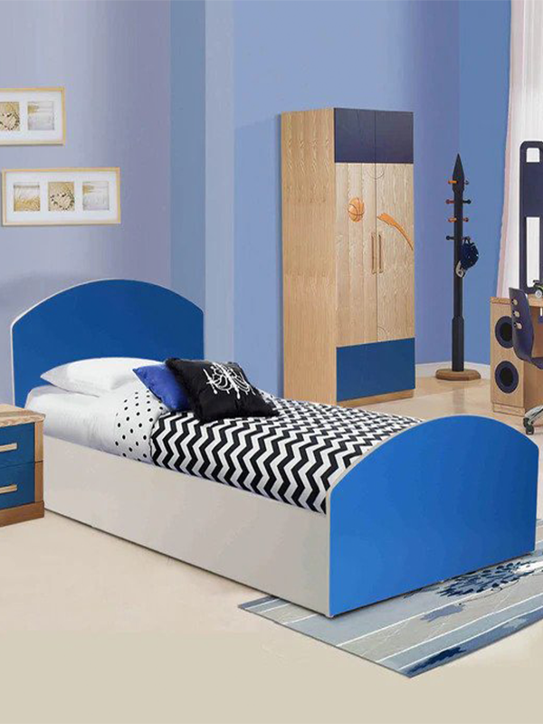 Dolly Splash Bed in White & Blue Finish - Image 2