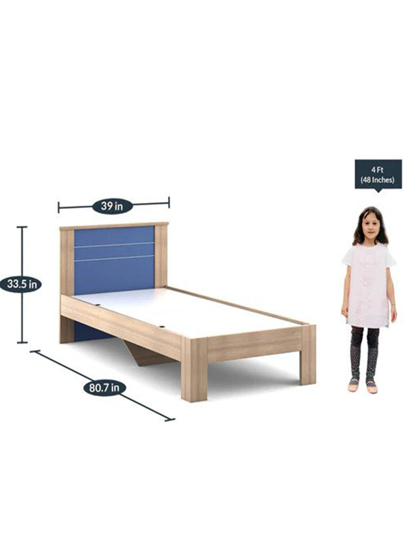 Burkely Single Bed in Drift Wood Finish - Image 4