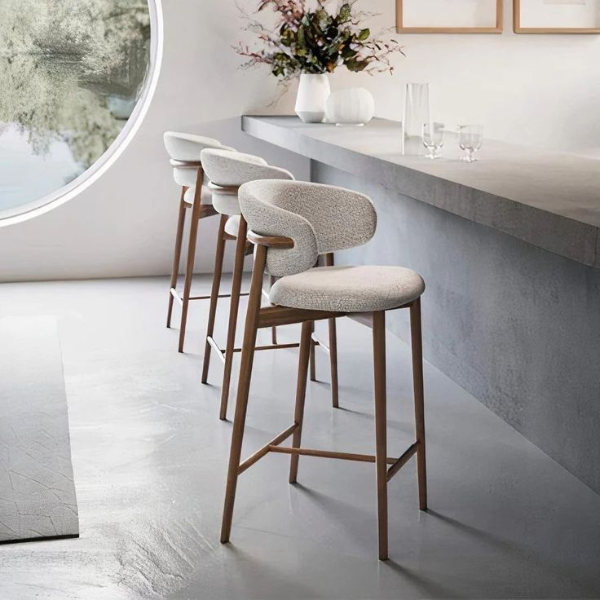 Margaret Wooden Bar Stool - Image 3