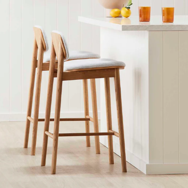 Luke Ash Wood Bar Stool