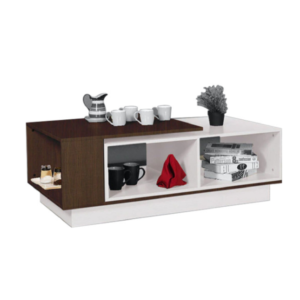 Carlino Coffee Table in Brown and White Colour