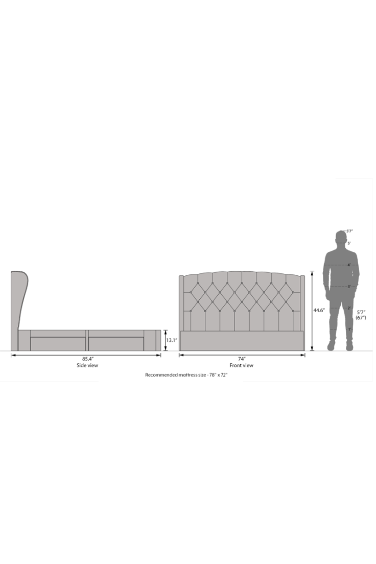 Jax Upholstered Double Bed - Image 5