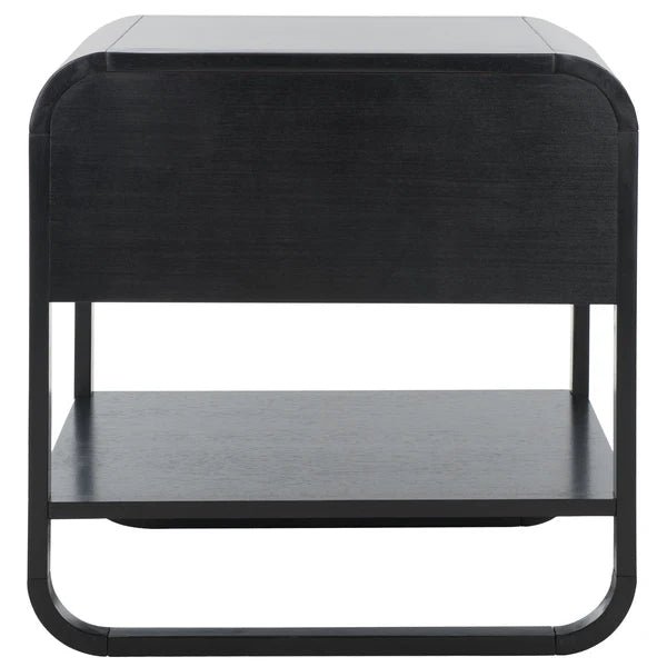Yunikoli Wooden Rattan Bedside Table - Image 10