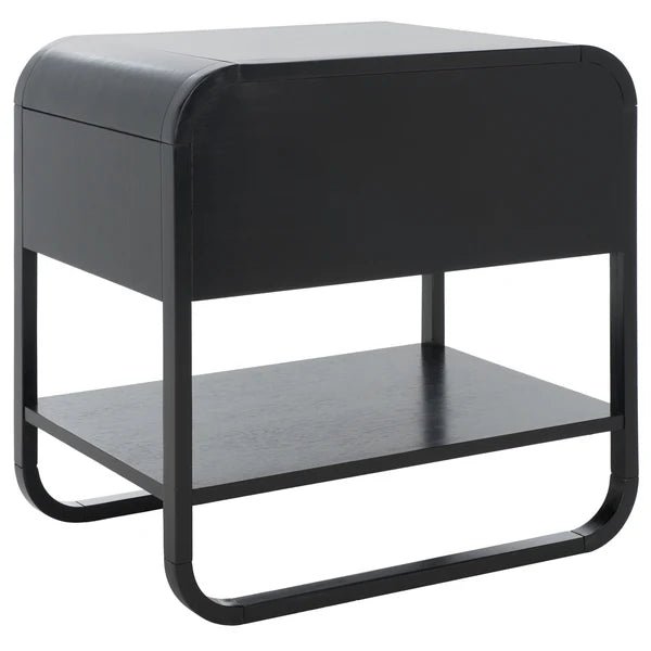 Yunikoli Wooden Rattan Bedside Table - Image 11