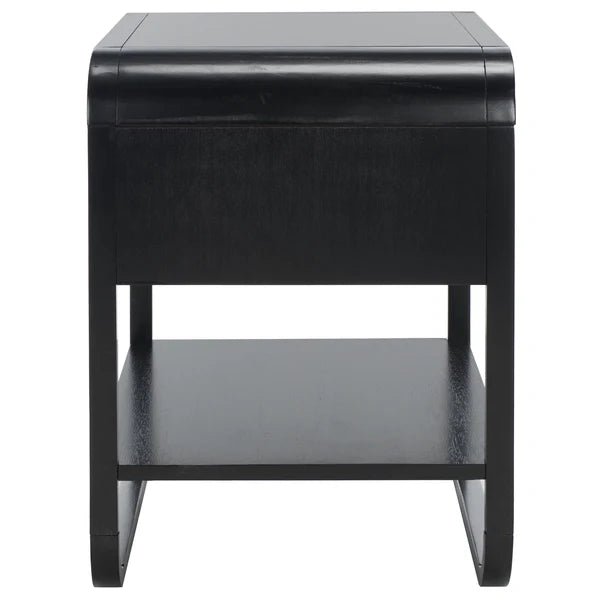 Yunikoli Wooden Rattan Bedside Table - Image 8