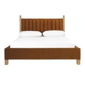 Jude Upholstered Bed (Brown)