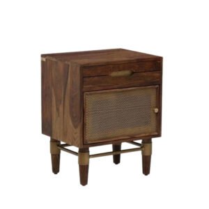 Kira BedSide Table with Cane Finish