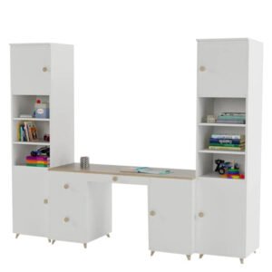 Salina Study Table in Frosty White