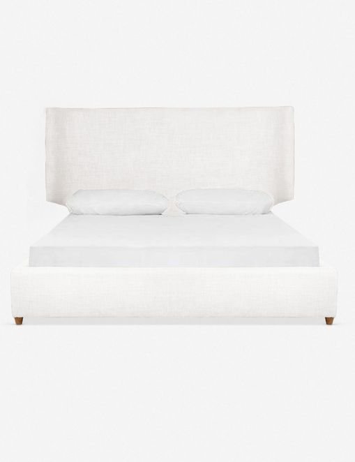 Melanie Upholstered Bed (White) - Image 5