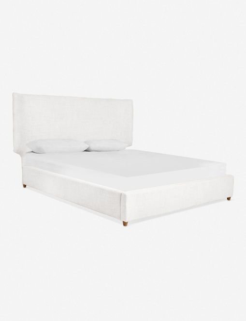 Melanie Upholstered Bed (White) - Image 3